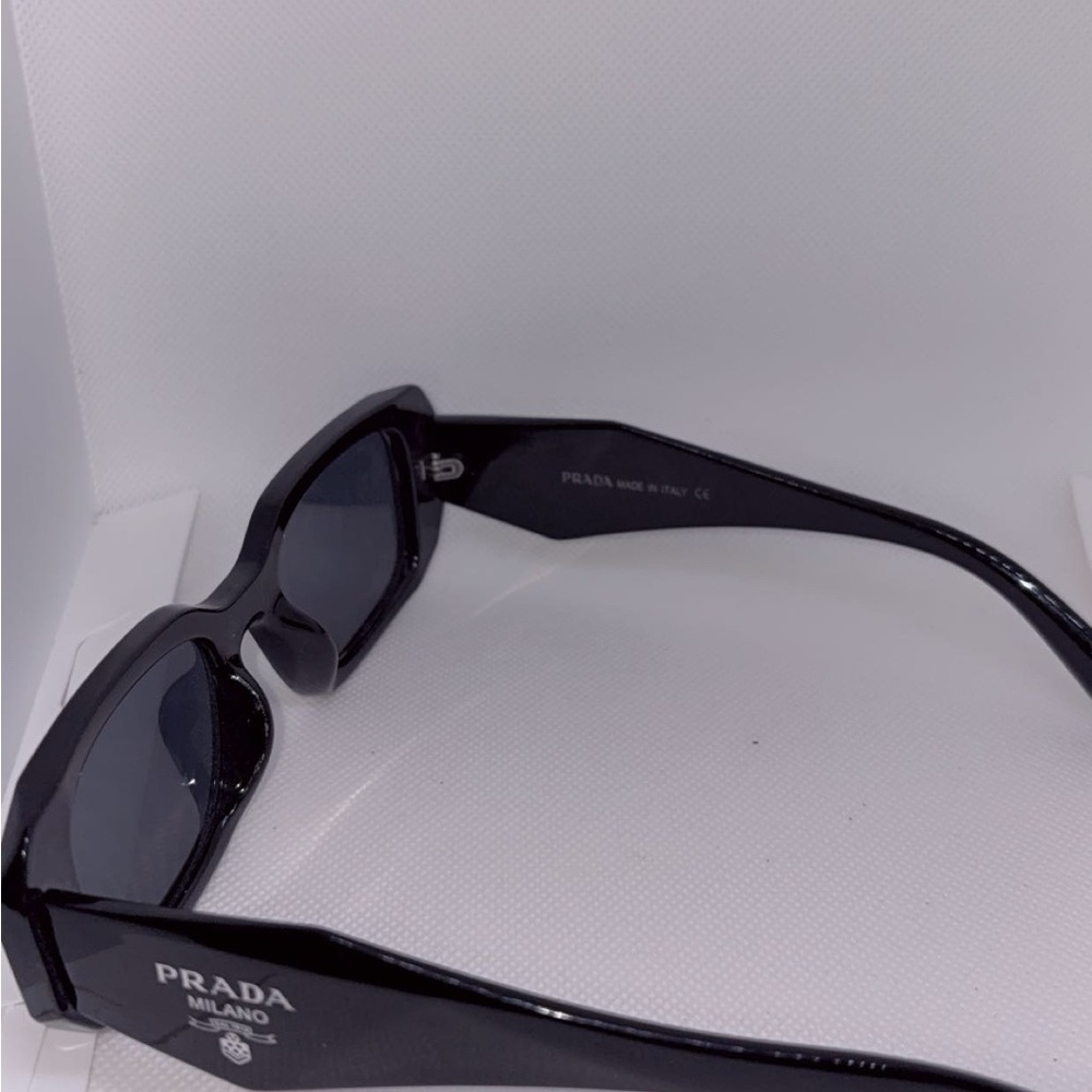 Prada Black Rectangular Milano Sunglasses With Da… - image 3